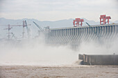 Drei Schluchten-Damm im Bau, Yichang, Xiling Tal, Jangtze Fluss, China