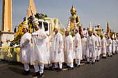 Buddhist Procession at Democracy Monument, Bangkok, Thailand