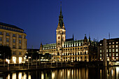 town hall, Hamburger Rathaus, Alster, Alsterfleet, City, Hamburg