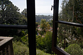 Blick aus dem Arbeitszimmer von Lionel Feuchtwanger aus der Villa Aurora, Los Angeles, Kalifornien, Vereinigte Staaten von Amerika, U.S.A.