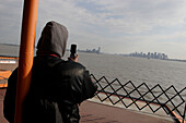 Ferry Manhattan Staten Island, Staten Island ferry, skyline, Manhattan, New York City, New York, United States of America, U.S.A.