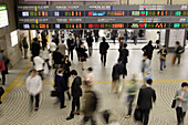 business people, business man, Rush-hour, subway, Metro, station, JR Yamanote Line,Tokio, Tokyo, Japan
