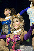 Performance of the song "Big Spender" on stage of the Simon Cabaret, a famous Transvestite Cabaret, Patong Beach, Ao Patong, Hat Patong, Phuket, Thailand