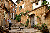 Stairs and alleyway in Fornalutx, Mallorca, Spain