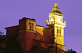 Klosterkirche in der Dämmerung, La Cartuja, Kartause, Valldemosa, Mallorca, Spanien