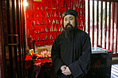 Taoist monk at Grand Temple, Heng Shan South, Hunan province, China, Asia