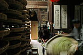 Sericulture, interior view, Nanping, Huangshan, China, Asia