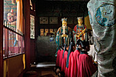 Taoist monks in Zhongyue temple Taoist Buddhist mountain, Song Shan, Henan province, China, Asia