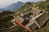 Konfuzius-Tempel, Tai Shan,Konfuzius Tempel neben dem Azure Cloud Temple, Gipfel des Taishan, Provinz Shandong, Taishan, Provinz Shandong, UNESCO Weltkulturerbe, China, Asien