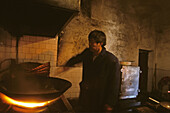 monastery kitchen on the peak 1613 metres high, Wudang Shan, Taoist mountain, Hubei province, Wudangshan, Mount Wudang, UNESCO world cultural heritage site, birthplace of Tai chi, China, Asia