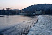 Weir at the Vltava River, Prague, Czech Republic