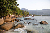 Granit Felsen am Beau Vallon Beach,Mahe Island, Seychellen