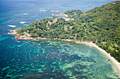 Luftaufnahme von Cap Consolation, Praslin Island, Seychellen