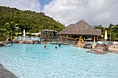 Swimming Pool, La Reserve Resort, Anse Petit Cour, Praslin Island, Seychellen