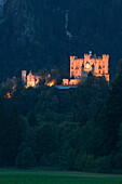 Schloss Hohenschwangau, Romantische Strasse, Königsschlösser, König Ludwig, Schwangau, Füssen, Alpen, Allgäu, Oberbayern, Bayern, Deutschland