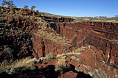 Oxers Aussichtspunkt über Red Gorge, Karijini National Park, Western Australia, Australien