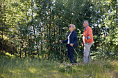 Nordic Walking in Forest, Kristiansand, Norway