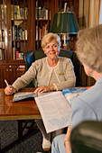 Cruise Sales in MS Bremen Library, Aboard MS Bremen Cruise Ship, Hapag-Lloyd Kreuzfahrten, Germany