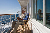 Deckside Relaxation on Deck 5, Aboard MS Bremen Cruise Ship, Hapag-Lloyd Kreuzfahrten, Germany