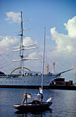 Stralsund Hafen, Segelschiff Gorch Fock I, Mecklenburg-Vorpommern, Deutschland, Europa