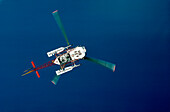 Hubschrauber von unten, Heliskiing, Europa