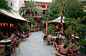 People sitting in a bar, Varodero Bar, Hostal Corona, Palma, Majorca, Spain