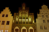 Rostock, facades, Kröpeliner Strasse, Mecklenburg-Pomerania, Germany, Europe