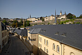 Luxembourg city, view over historic district, Europe