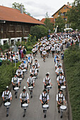 Procession in Tradional Costumes, Konigsdorf, Upper Bavaria, Germany