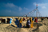 Strandkörbe, Langeoog, Nordsee, Ostfriesische Inseln, Niedersachsen, Deutschland, Europa