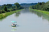 Raftride on the river Isar, Munich, Bavaria, Germany, Travel, Summer