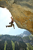 Man, Climber, Overhang, Mountains, Gimmelwald, Lauterbrunnen, Switzerland