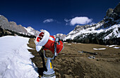 snowguns and artificial snow at Col Reiser, Grödnertal, Dolomites, South Tyrol, Italy