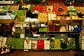 Fruit and vegetable stall at a market, Mercado Liberdad, Gualdajara, Mexico