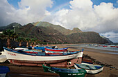 Fishing boats, Playa de las Teresitas, Teneriffa, Canary Islands, Spain