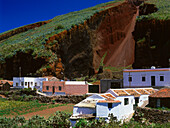White houses of Palomar, Casas Cuevas del Palomar, Teno Mountains, Tenerife, Canary Islands, Spain