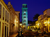 Bell tower, Iglesia La Concepcion, church, historic centre of La Laguna, Tenerife, Canary Islands, Spain