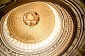 Kuppel von innen, Der Kapitol, Sitz des Kongresses, der Legislative der Vereinigten Staaten von Amerika, Washington DC, Vereinigte Staaten von Amerika, USA