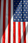 Nahaufnahme von der Flagge der Vereinigten Staaten, Stars and Stripes, Washington DC, Vereinigte Staaten von Amerika, USA