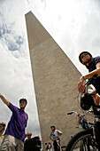 Touristen, Washington Monument, Washington DC, Vereinigte Staaten von Amerika, USA