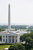 The White House with Washington Monument in the background, Washington DC, United States, USA