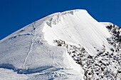 Gruppe Bergsteiger auf dem Weissmies, Kanton Wallis, Schweiz