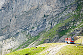 Narrow-gauge railway Reisseckbahn (high-altitude alpine railway of Austria) on the way, Kolbnitz, Carinthia, Austria