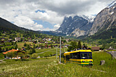 Jungfraubahn on the way from Grindelwald to Kleine Scheidegg, Bernese Oberland (highlands), Canton of Bern, Switzerland