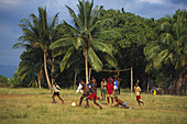 Boys playing soccer, Holland, Jamaica