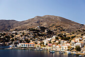 Blick auf Simi, Insel Symi, Griechenland