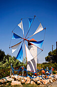 Kleine Windmühle, Neu Kamiros, Rhodos, Griechenland
