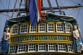 Nederlands Scheepvaartmuseum,  with historic sailing Ship Amsterdam, Amsterdam, Holland, Netherlands