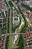 Deutschland, Bayern, München, Deutsches Museum, Luftbild