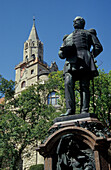 Sigmaringen, Palace, Karl Anton monument, Baden-Wuerttemberg, Germany, Europe